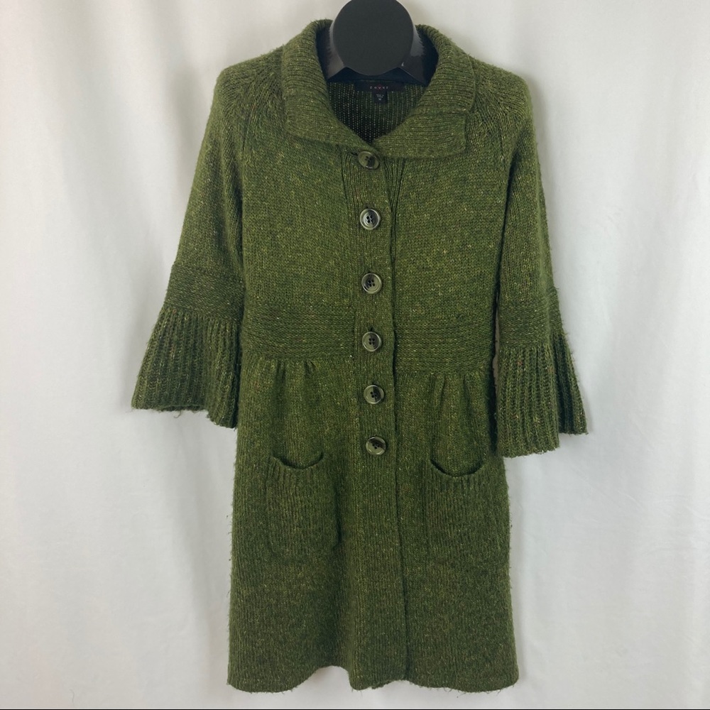 Long 3/4 Sleeve Cardigan Sweater M